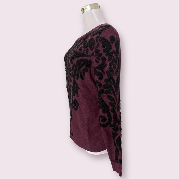 Tobi Brocade Textured Print Sweater - Picture 3 of 5